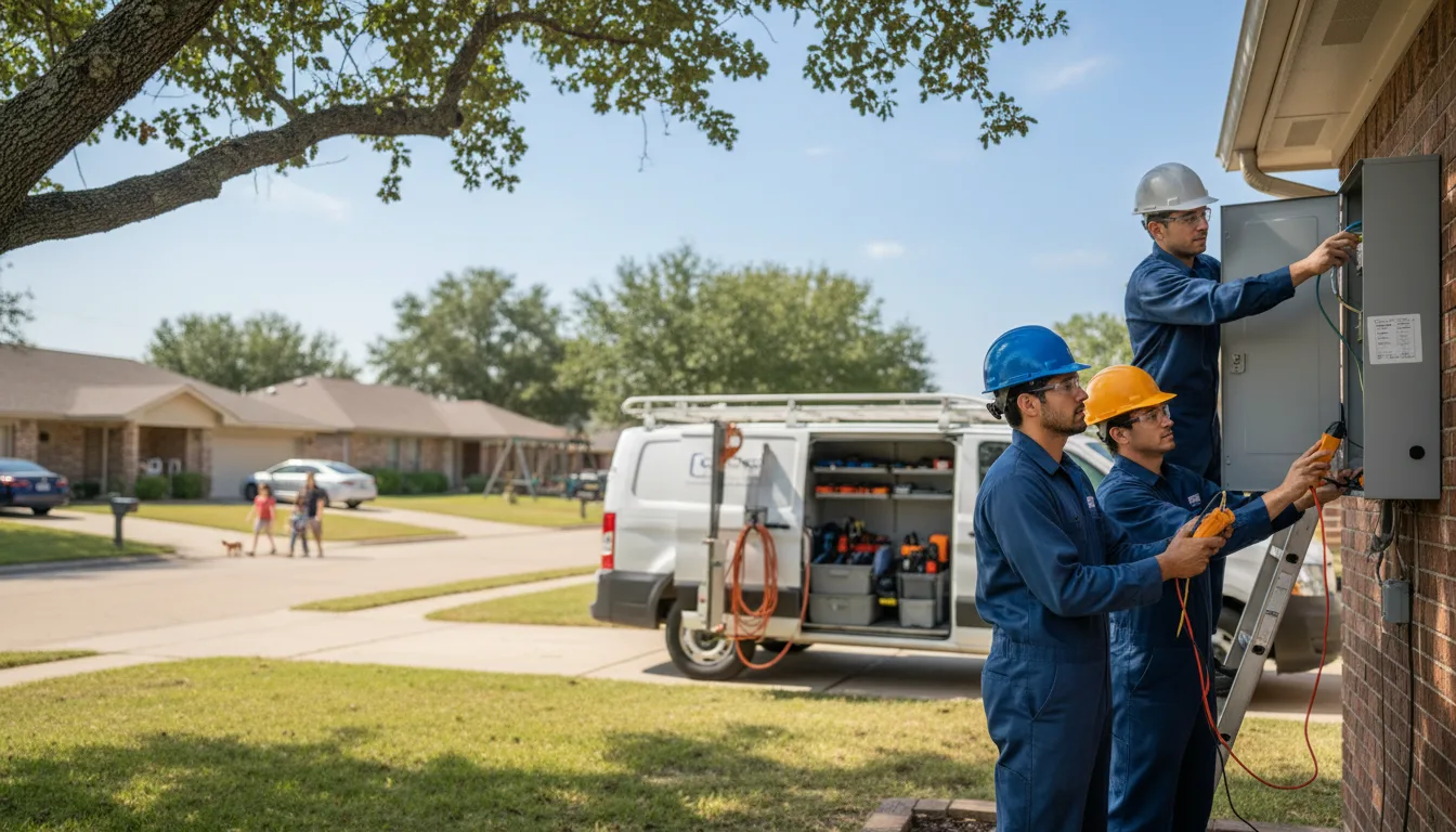 Certified electrician providing emergency electrical services in Moore, TX